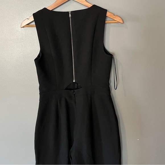 TRINA TURK Solid Black Jumpsuit Peekaboo Back - Picture 6 of 10
